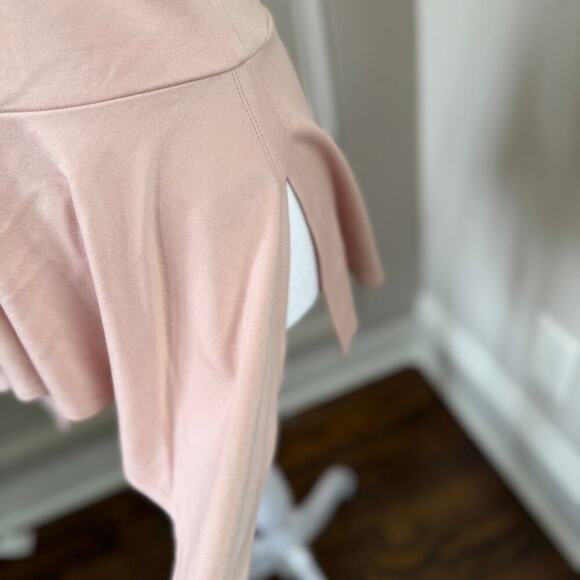 PINK BCBG MAXAZRIA SIZE S Tobin V-neck Asymmetric Peplum Top MSRP $128 - Picture 4 of 5